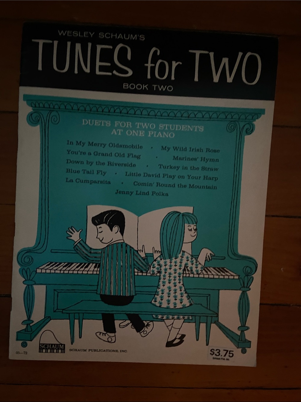 Vintage 60s 1960s Retro MCM illustration Mid Century Book Piano song Book music